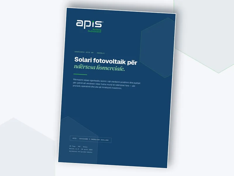 APIS Guide 06 — Fotovoltaikët për ndërtesa komerciale, 28-page PDF